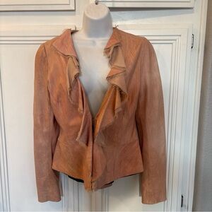 Royal Underground in Pink Real Soft Leather Jacket size Small (sz 6/8) Hooks